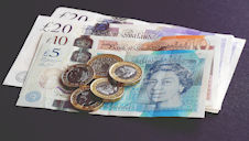 UK currency notes and coins